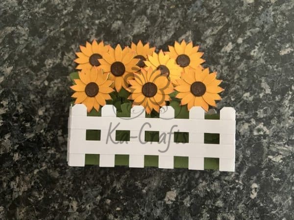 Box kaart zonnebloemen