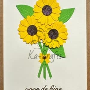 Bedankt samenwerking zonnebloemen